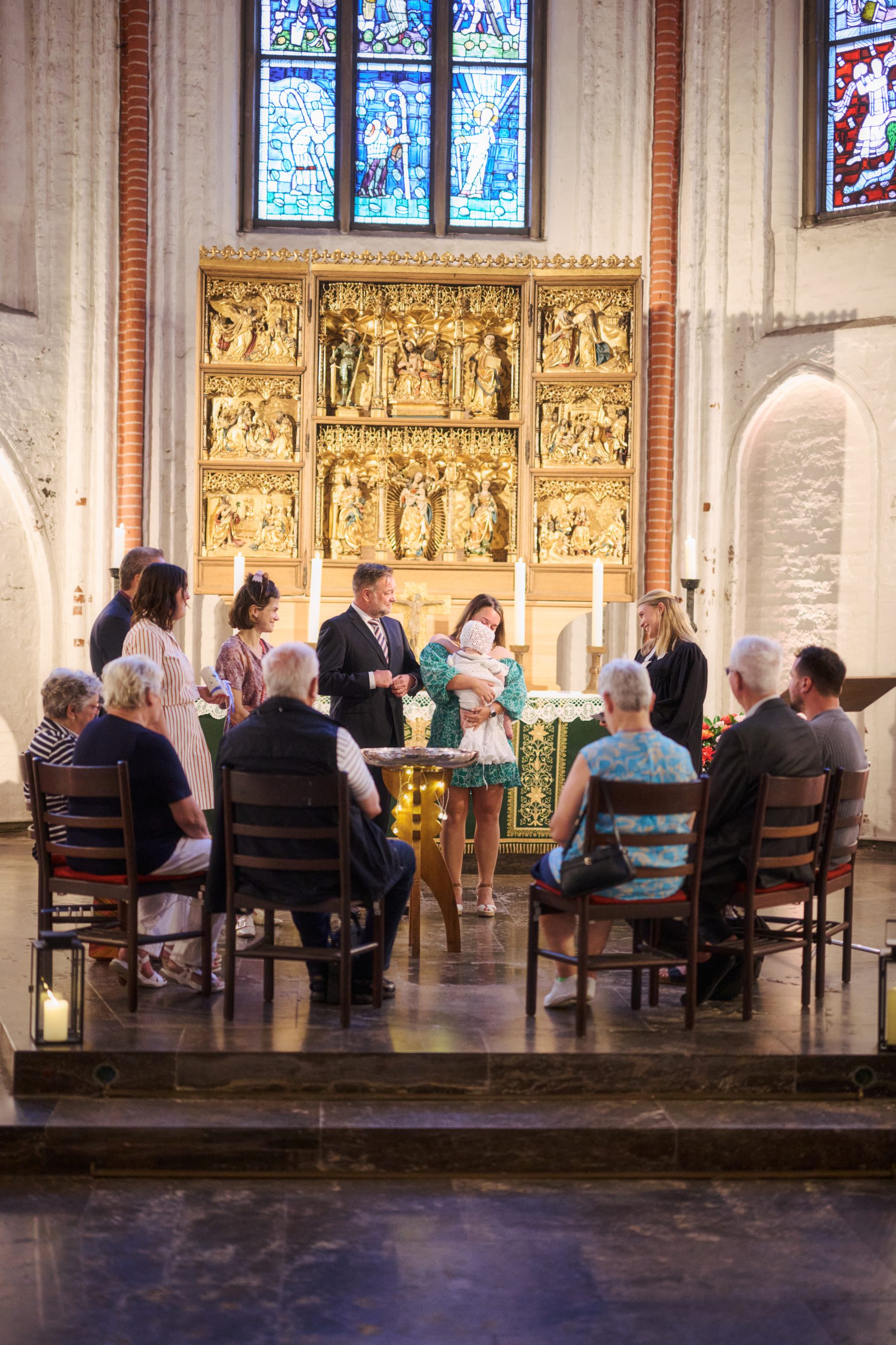 Taufe in der Hamburger Kirche st. Jacobi